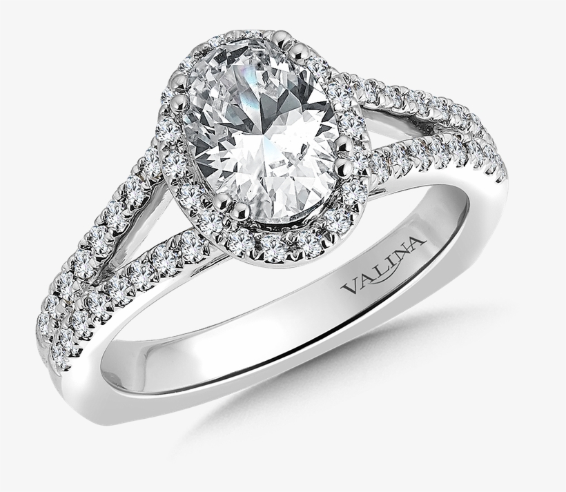 Valina Oval Shape Halo Mounting - Pre-engagement Ring, transparent png #8134870
