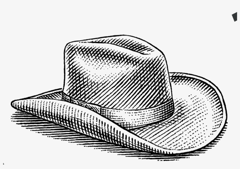 Cowboy Hat - Drawing, transparent png #8135924