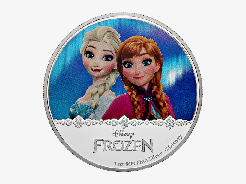 Pure Silver Coloured Coin Frozen - Pure Silver Coin Disney Princess Elsa 2016, transparent png #8136764