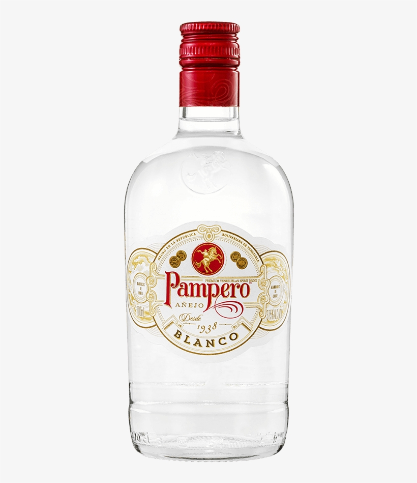 Pampero Blanco - Glass Bottle, transparent png #8137160