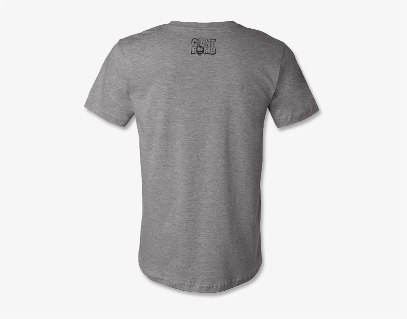 Giant Bomb Athletic T-shirt - Back Of Gray T Shirt, transparent png #8137520