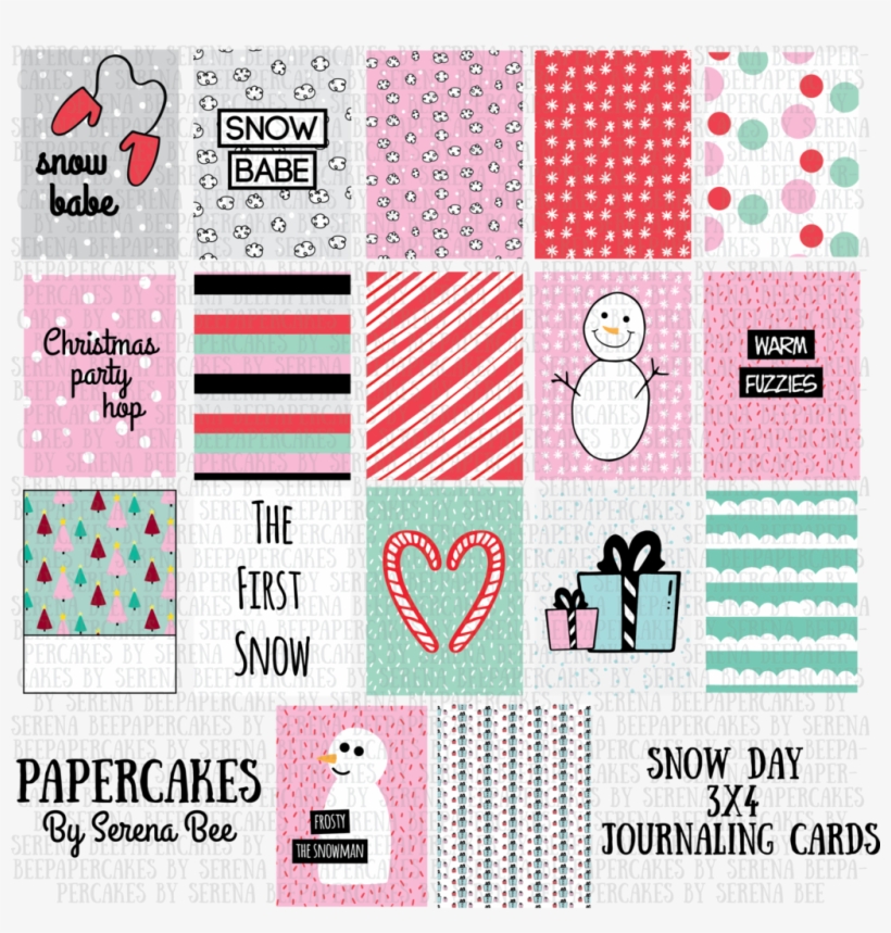 Snow Day Journaling Cards - Craft, transparent png #8137583