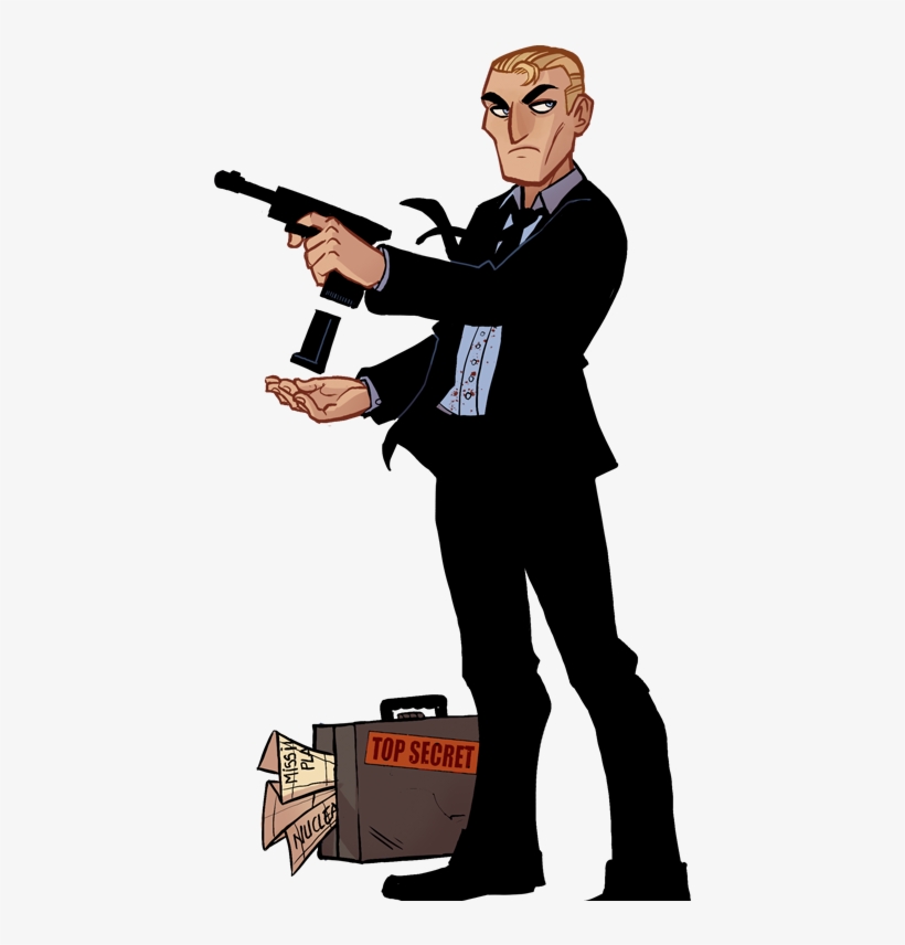 James Bond Clipart Hitman - Cartoon, transparent png #8138298