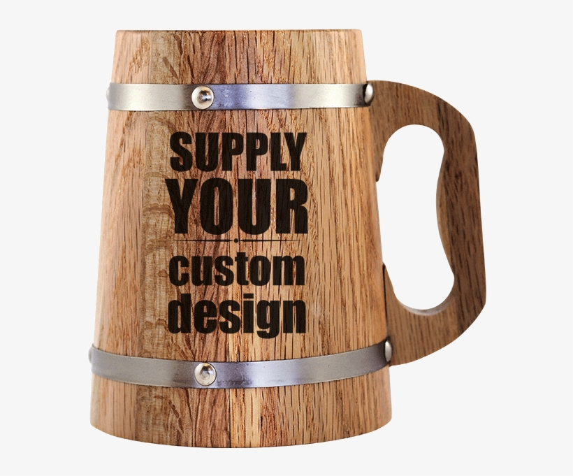 Custom Design Beer Mug Free Shipping Within Australia - Wood Beer Mug Png, transparent png #8138638