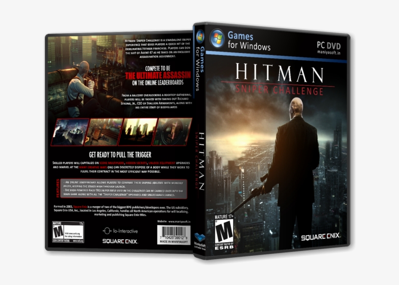 Sniper Challenge Box Art Cover - Hitman Sniper Challenge Pc Cover, transparent png #8139238