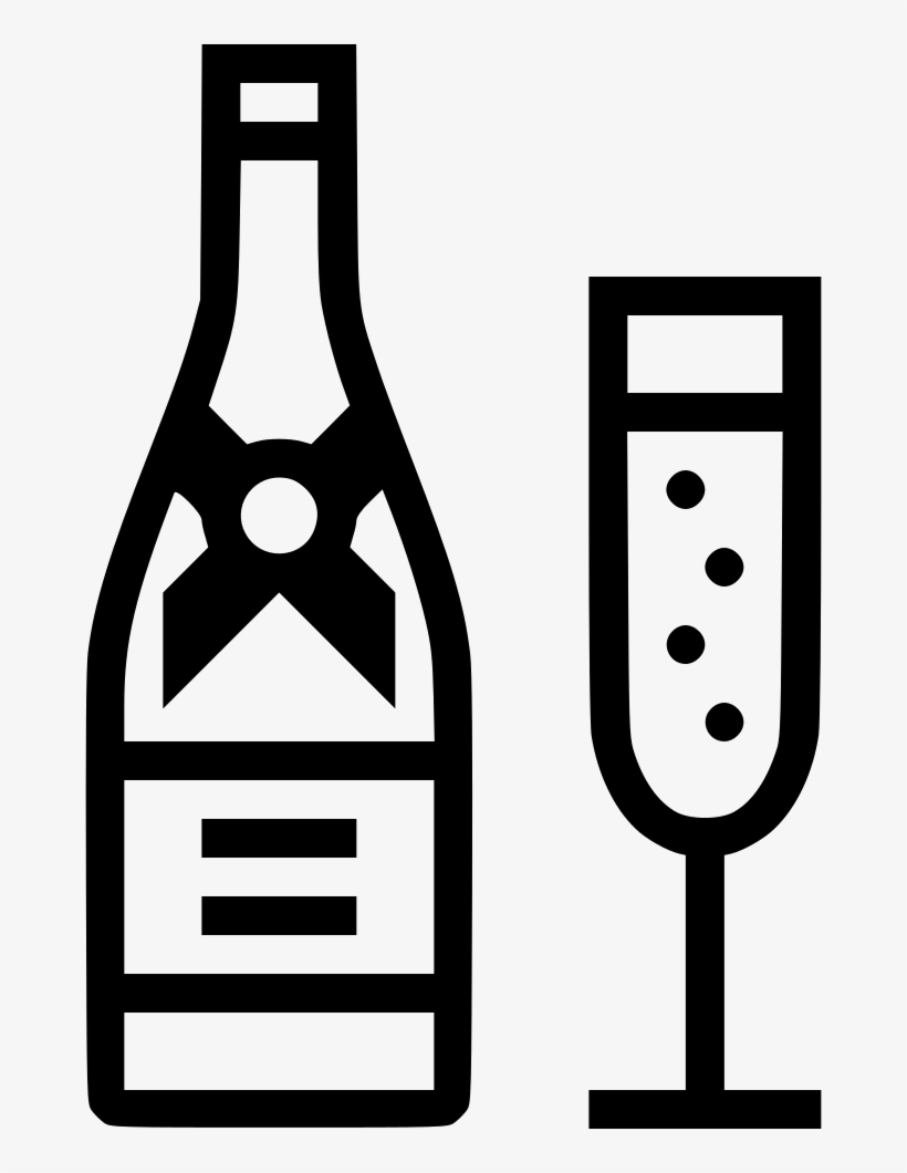 Champagne Bottle Glass Comments - Bottle, transparent png #8139640