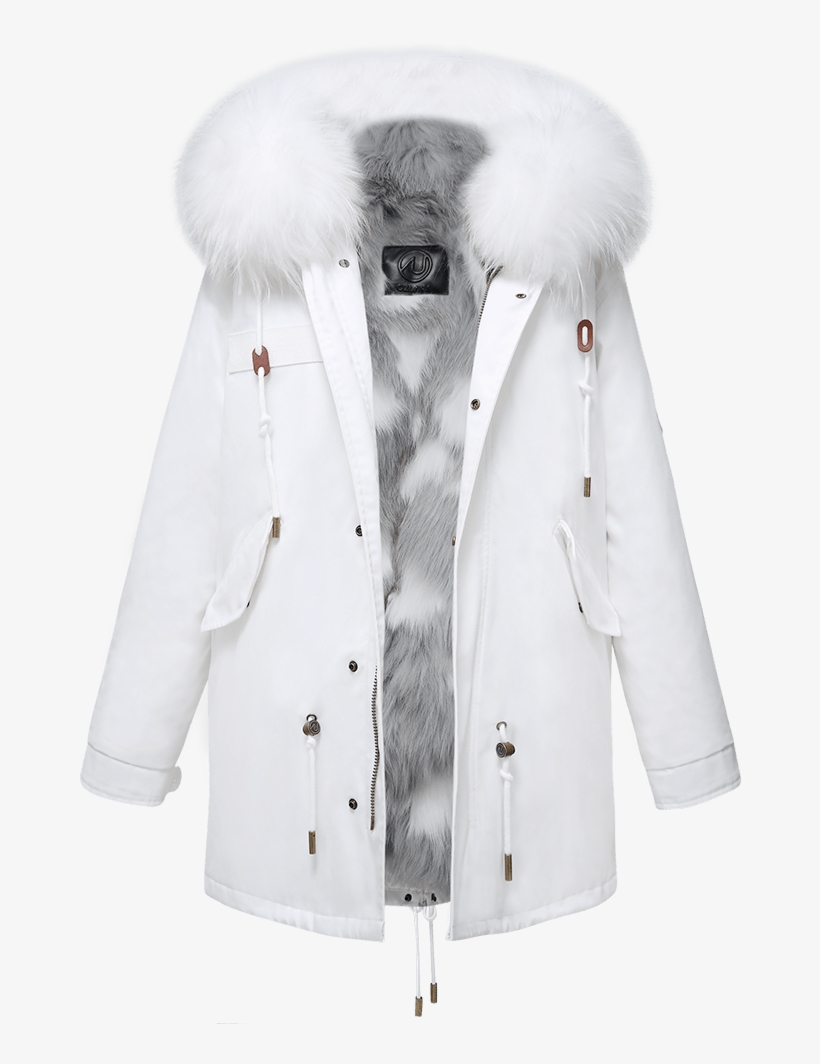 White Parka Grey Star Fox - Fur Clothing, transparent png #8139756