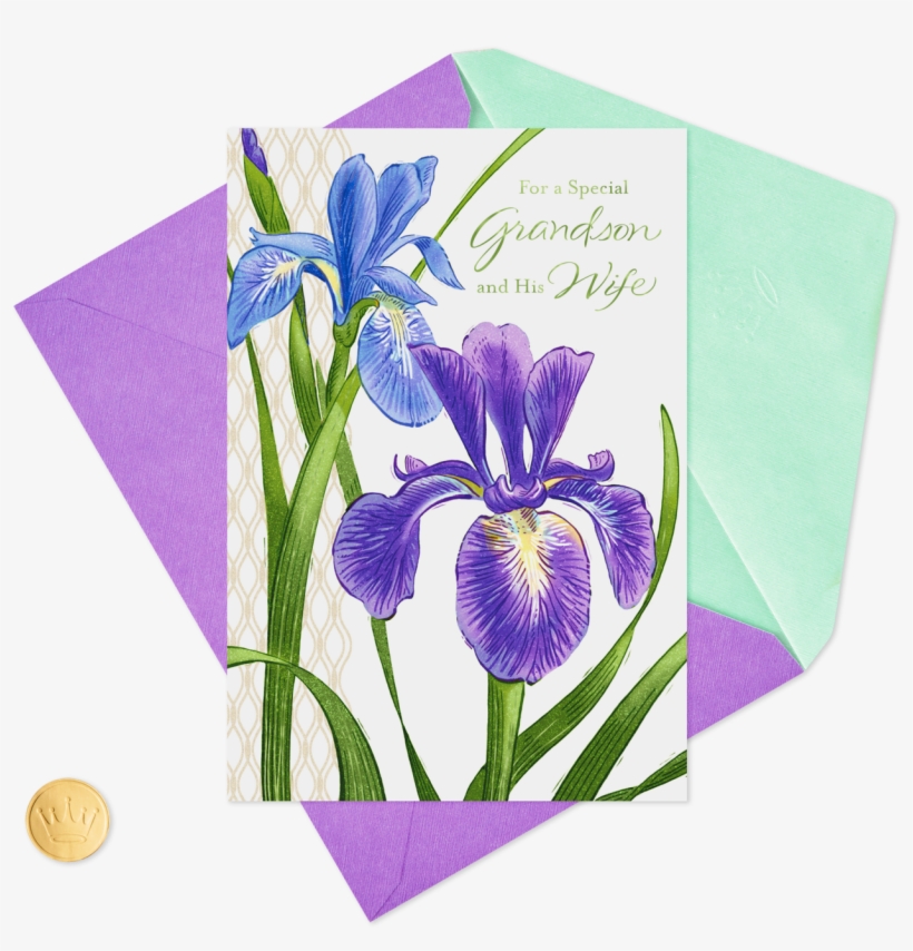 Irises For A Special Grandson And His Wife Easter Card - Orris Root, transparent png #8139927
