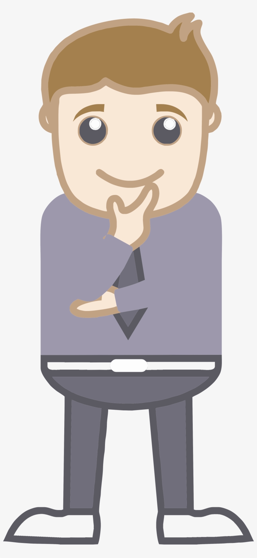 Man Thinking From Apple And Orange Clipart - Can Stock, transparent png #8140508