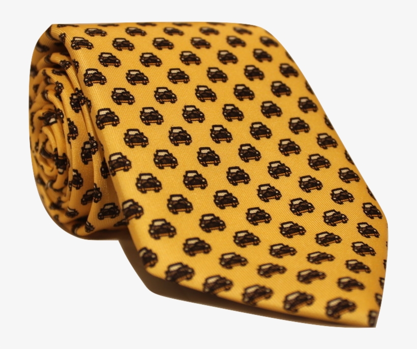 Yellow Cars Twill Necktie - Paw, transparent png #8141818