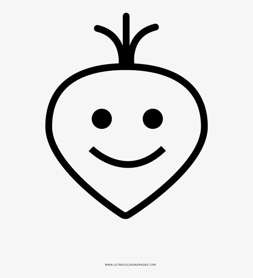 Turnip Coloring Page - Smiley, transparent png #8142271