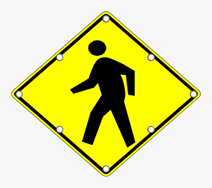 Solar Led Pedestrian Crossing Sign - Winding Right Road Signs, transparent png #8142379
