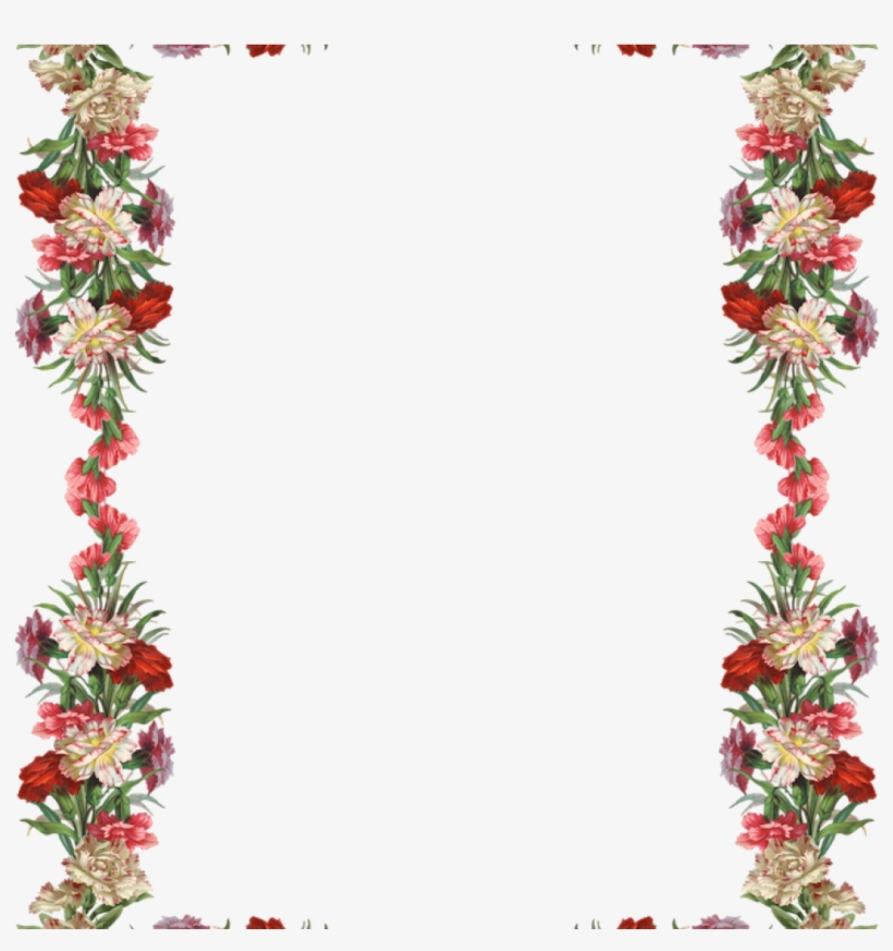 Clipart Png 1272831764 Free Digital Vintage Flower - Flower Vintage Border Design, transparent png #8144356