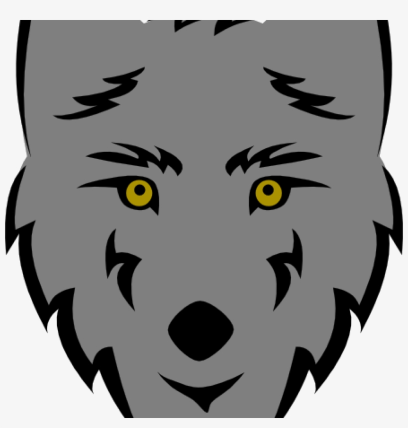 Wolf Head Clipart Simple Stylized Clip Art At Clker - Simple Wolf Head Drawing, transparent png #8144522