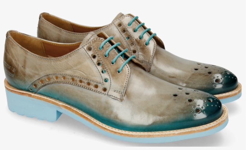 Derby Shoes Amelie 7 Oxygen Shade Ice Blue Turquoise - Leather, transparent png #8145177