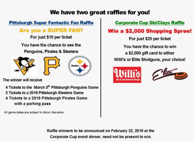 We Have 2 Great Raffles For You Pittsburgh Super Fantastic - Pittsburgh Steelers, transparent png #8145289
