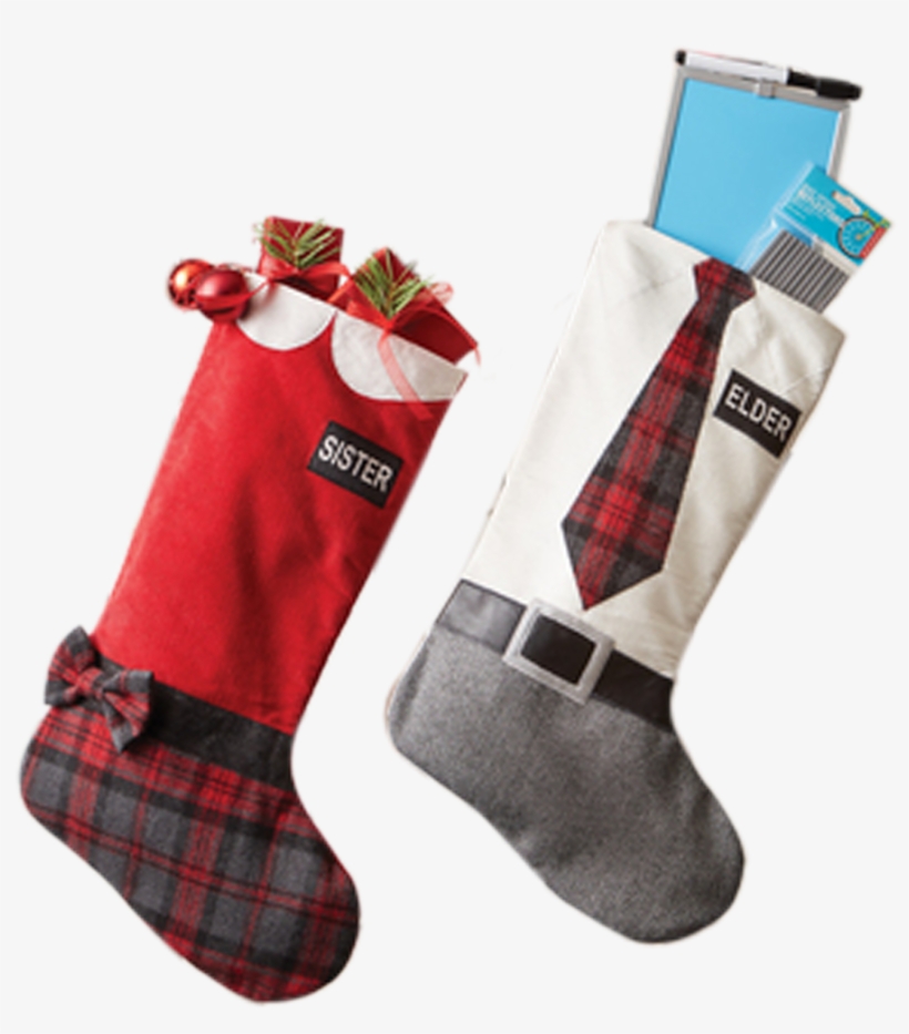 Plaid Wool Missionary Stocking - Sock, transparent png #8145319