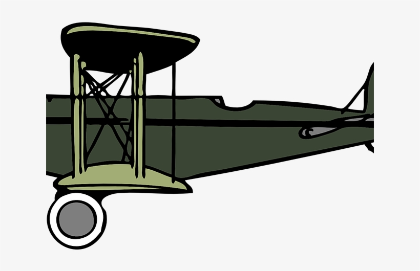 Aviation Clipart Biplane - Cartoon Plane Side View, transparent png #8145520