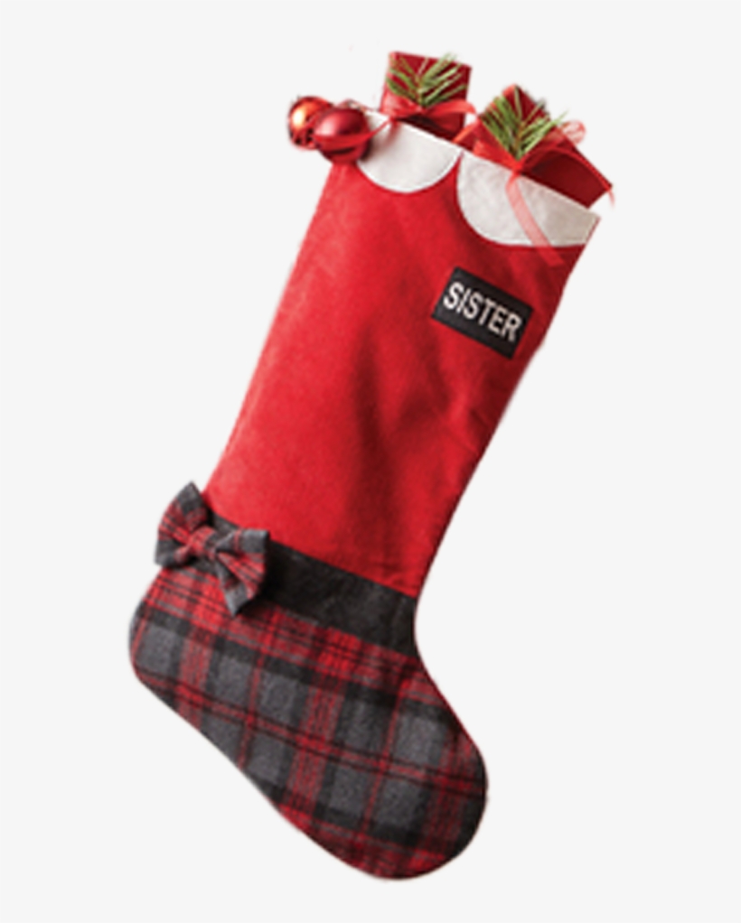 Plaid Wool Missionary Stocking - Sock, transparent png #8145742