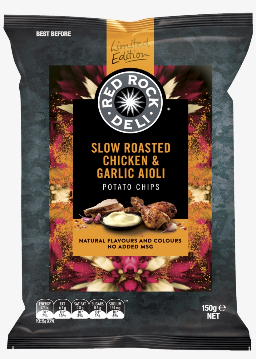 Red Rock Deli Chicken & Garlic Aioli 150g - Red Rock Deli Thai Chilli And Lime, transparent png #8146011