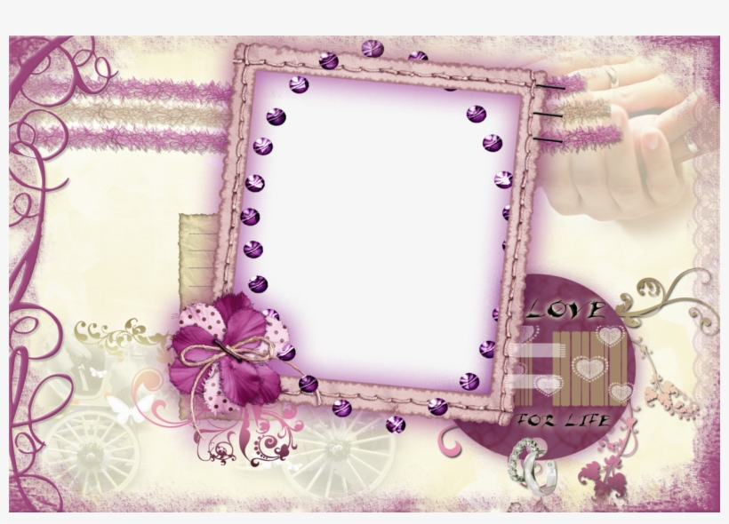 Moldura Para Fotos Flores - Flowers Frame For Photoshop, transparent png #8146116