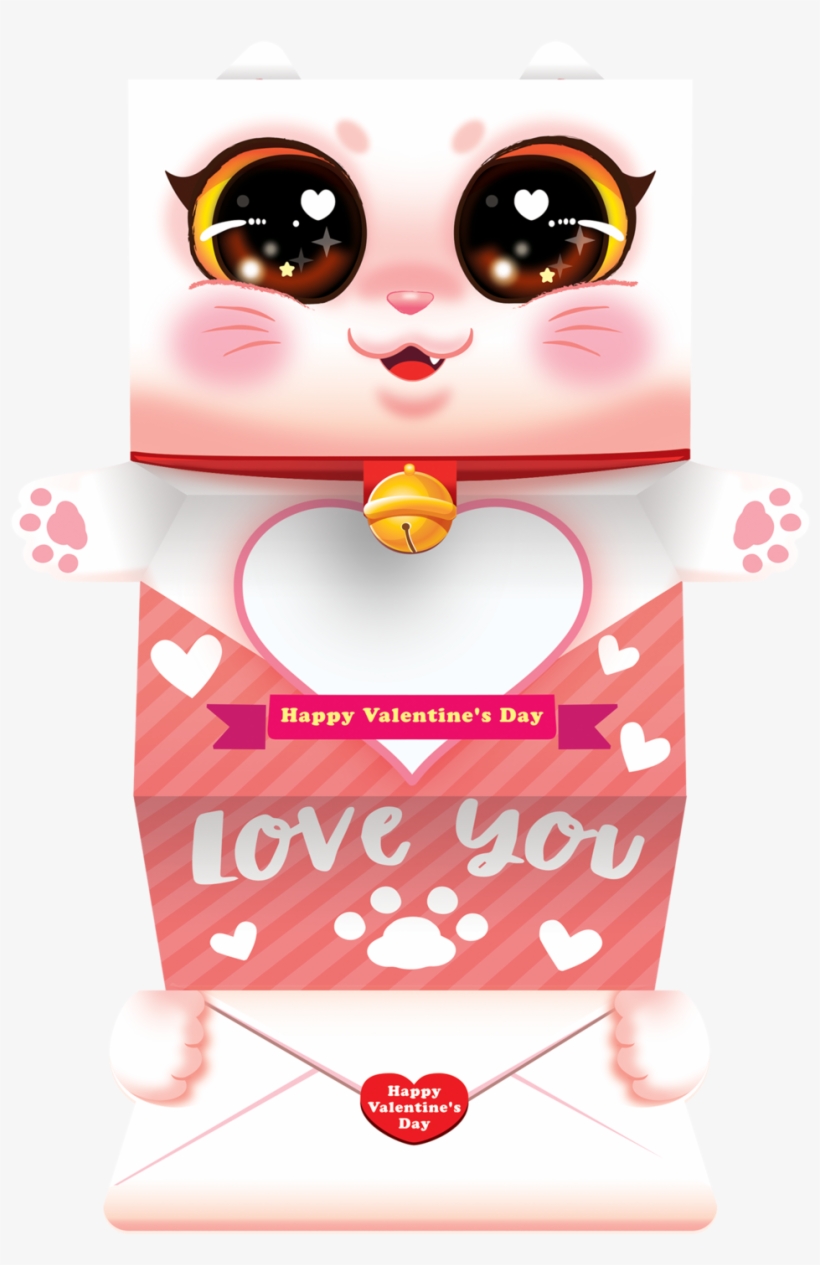 Kittypaw Valentines Boxfrontflat Kittypaw Valentines, transparent png #8146164