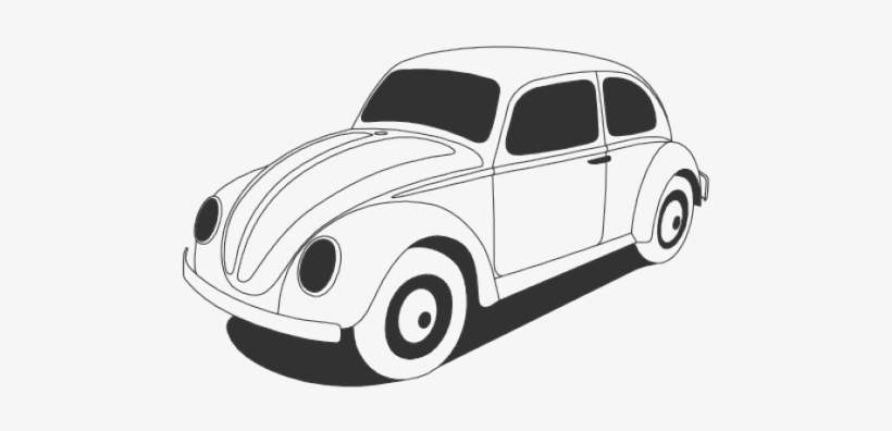 Vw Beetle Black And White, transparent png #8146251