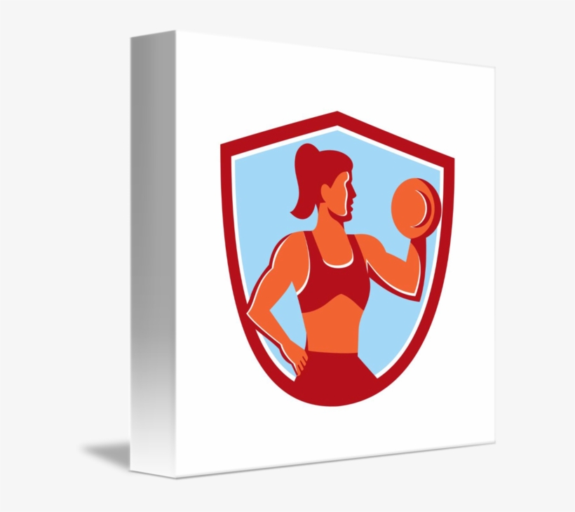 Free Dumbbell Clipart Female Fitness - Circle, transparent png #8146510