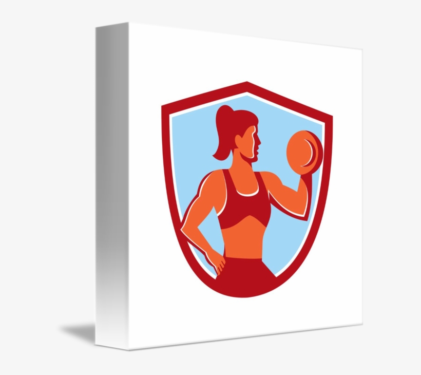 Free Dumbbell Clipart Female Fitness - Circle, transparent png #8146510