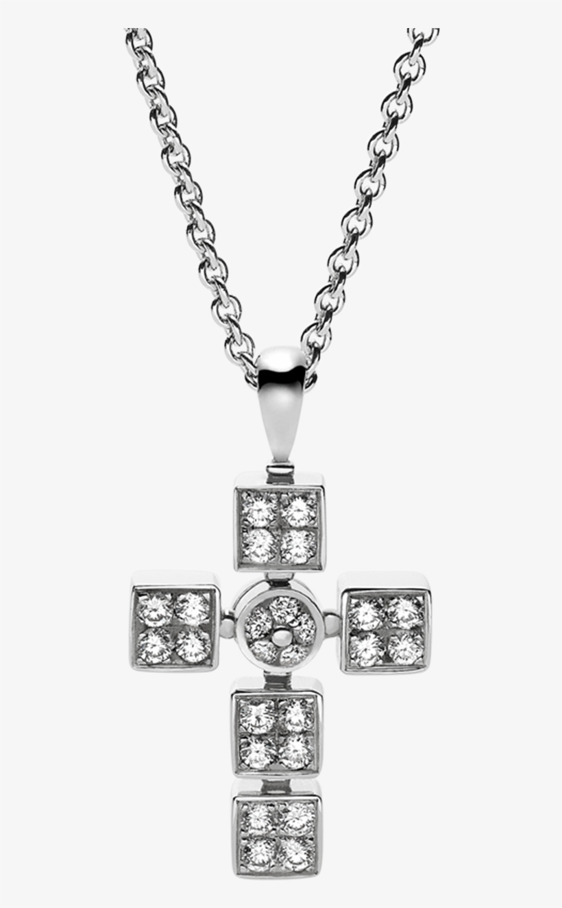 Lvcea Necklace Necklace White Gold White - Dije De Cruz Con Piedras, transparent png #8147268