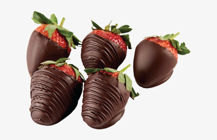 12 X Dark Chocolate Dipped Strawberry - Chocolate, transparent png #8147270