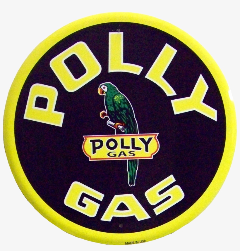 Round Metal Gas Sign Has Great Color And Details - Gasoline, transparent png #8147364