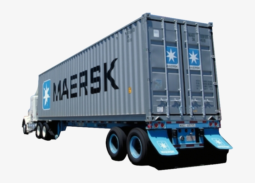 Ocean Container Delivery - Trailer Truck, transparent png #8147400
