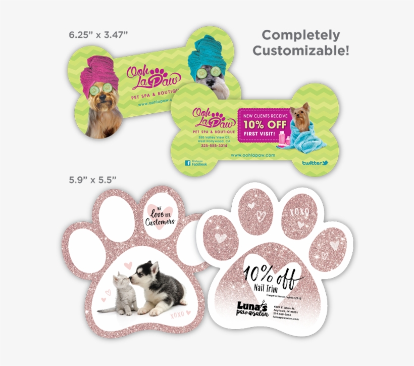 High Quality, Two Sided Full Color Shaped Thank You - Paw, transparent png #8147447