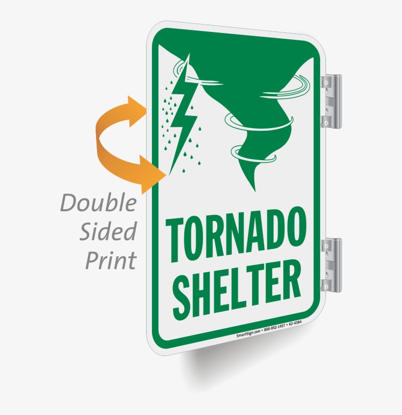 Tornado Shelter Double Sided Metal Sign - Graphic Design, transparent png #8147479