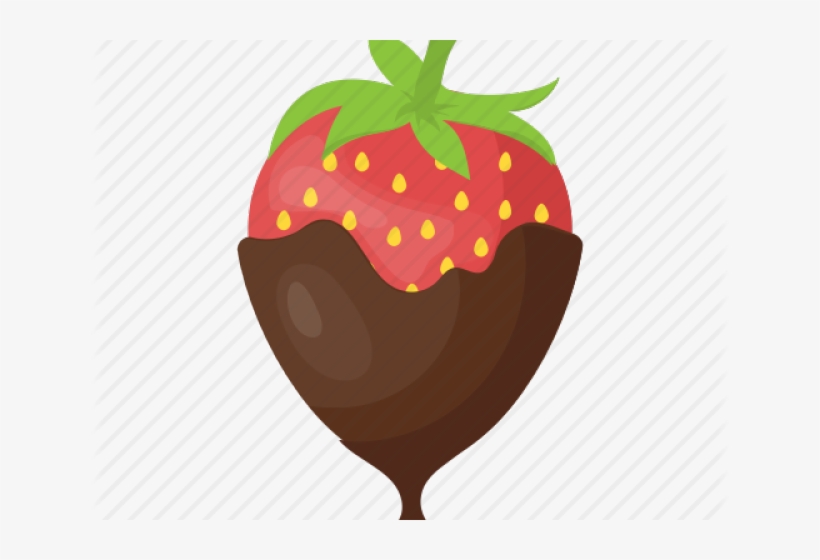 Covered Clipart Chocolate Strawberry - Illustration, transparent png #8147797