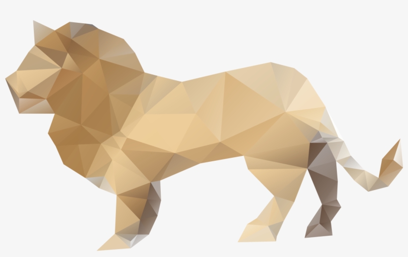 Clip Royalty Free Download Paper Polygonal Transprent - Lion Polygonal, transparent png #8148119