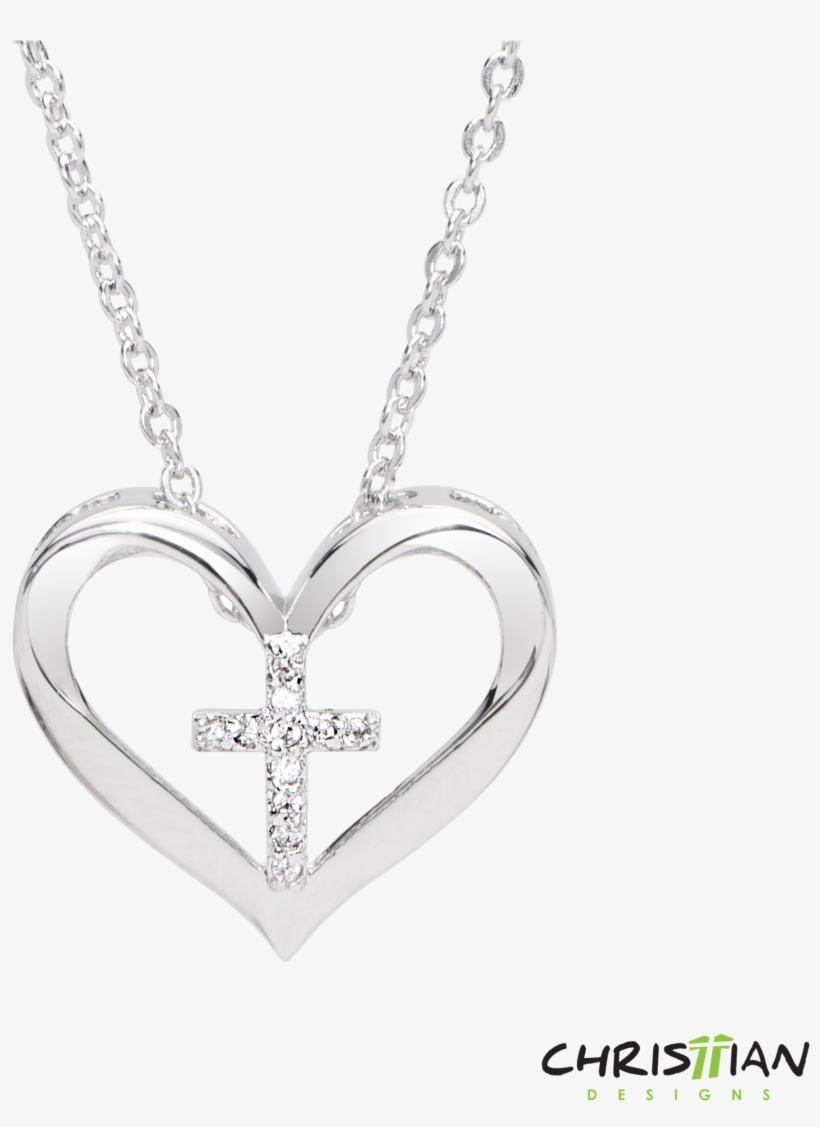 Faith Hope Love Heart Cross Necklace Necklaces And - Heart Cross Necklace, transparent png #8148291