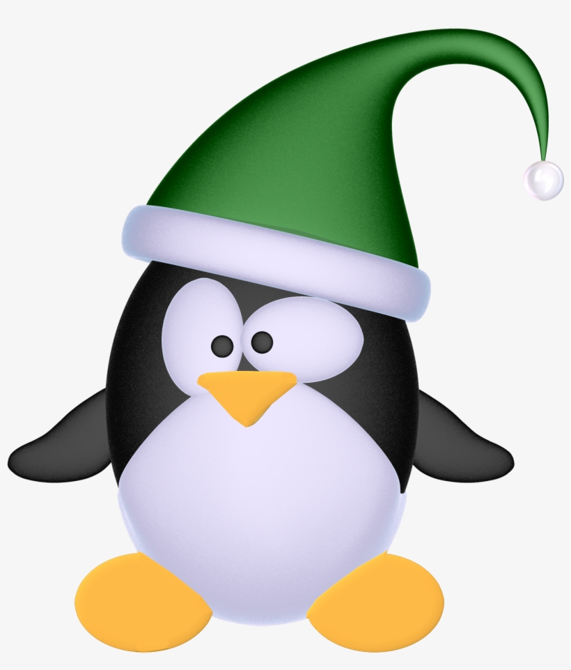 Penguin Illustration, Green Hats, Fauna, Linux, Christmas - Adã©lie Penguin, transparent png #8148449