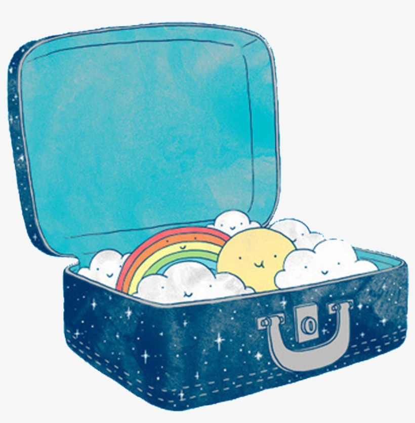 Cloud Rainbow Transparent In A Box - 行李 手繪, transparent png #8148533