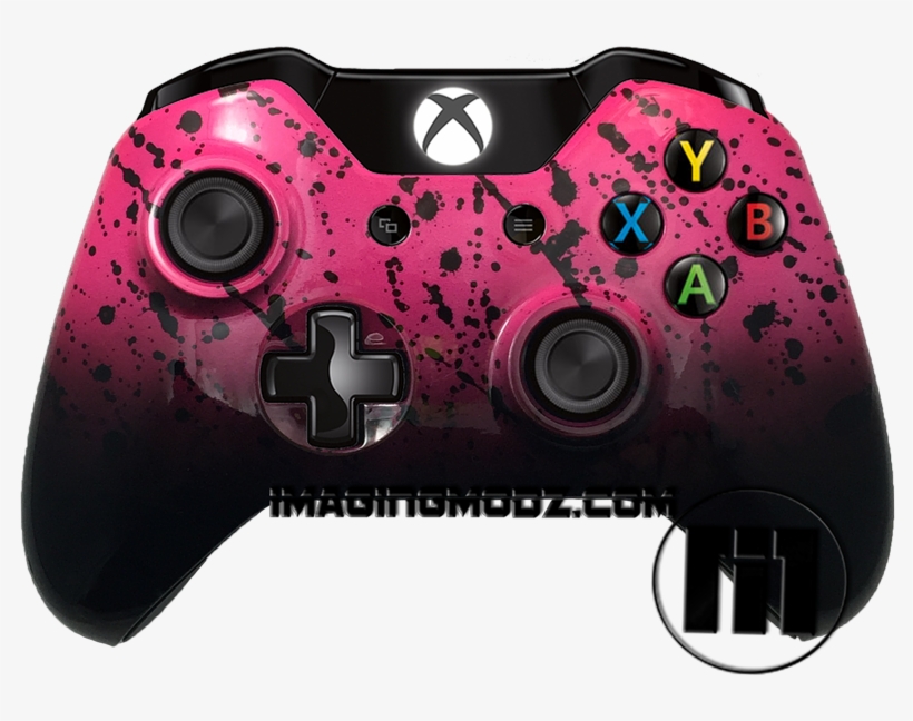 Fade Splatter Pink Xbox One Controller - Xbox 1 Controller Wrap, transparent png #8148779