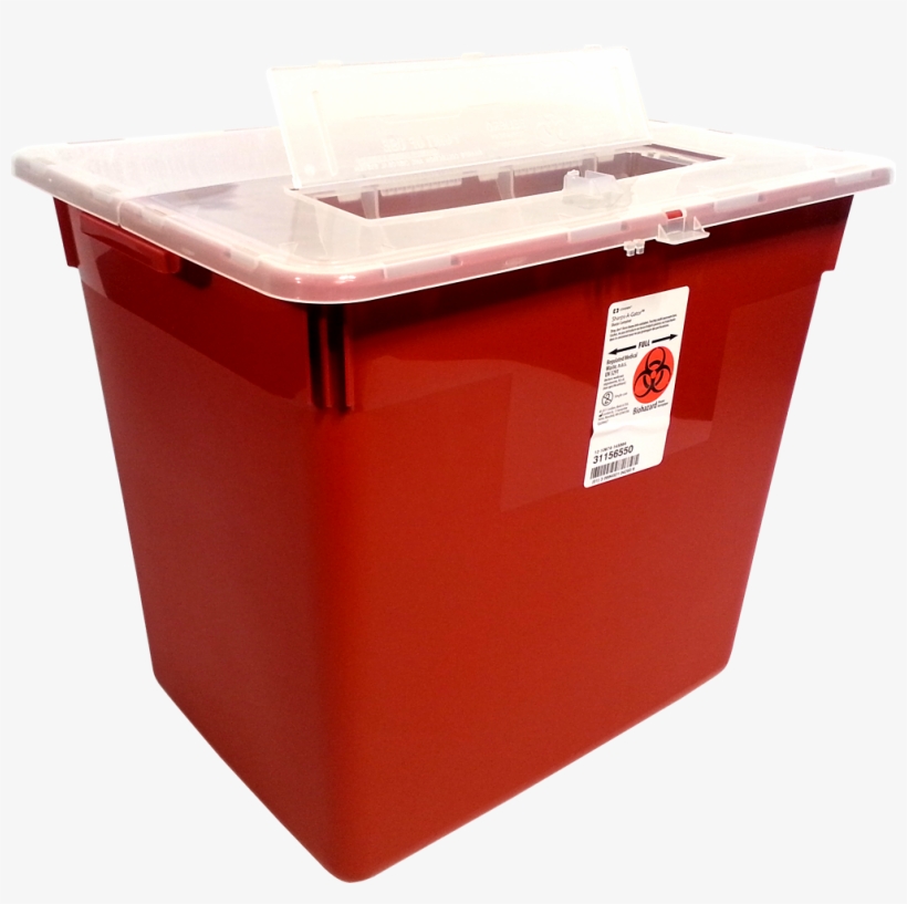 Sharps Container 7 Gallon Red Sharps Disposal - Plastic, transparent png #8148781