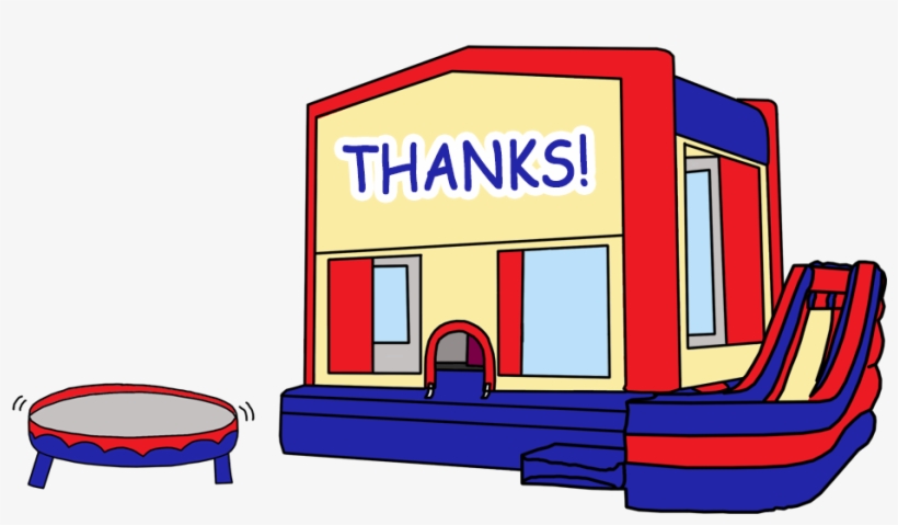 Kids Bounce House Party Fill In Thank You Notes Mandys - Bounce House Invitations, transparent png #8148854