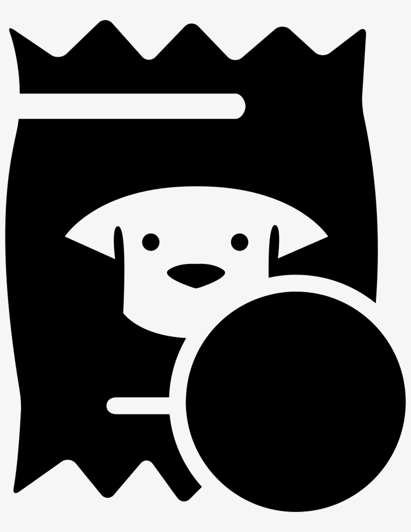 dog food in a black bag