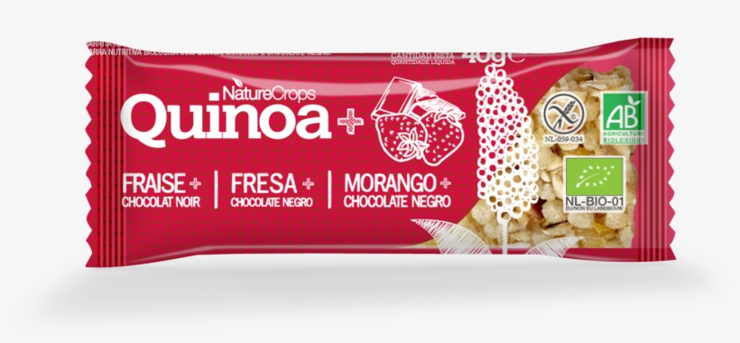 Barrita Quinoa Chocolate Y Fresa Bio - Nature Crops Quinoa Bar, transparent png #8150527