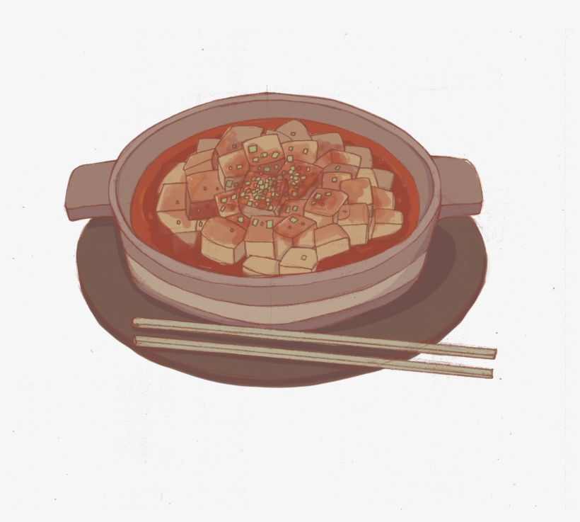 Hand Drawn Food Mapo Tofu Casserole Png And Psd - Food, transparent png #8150822