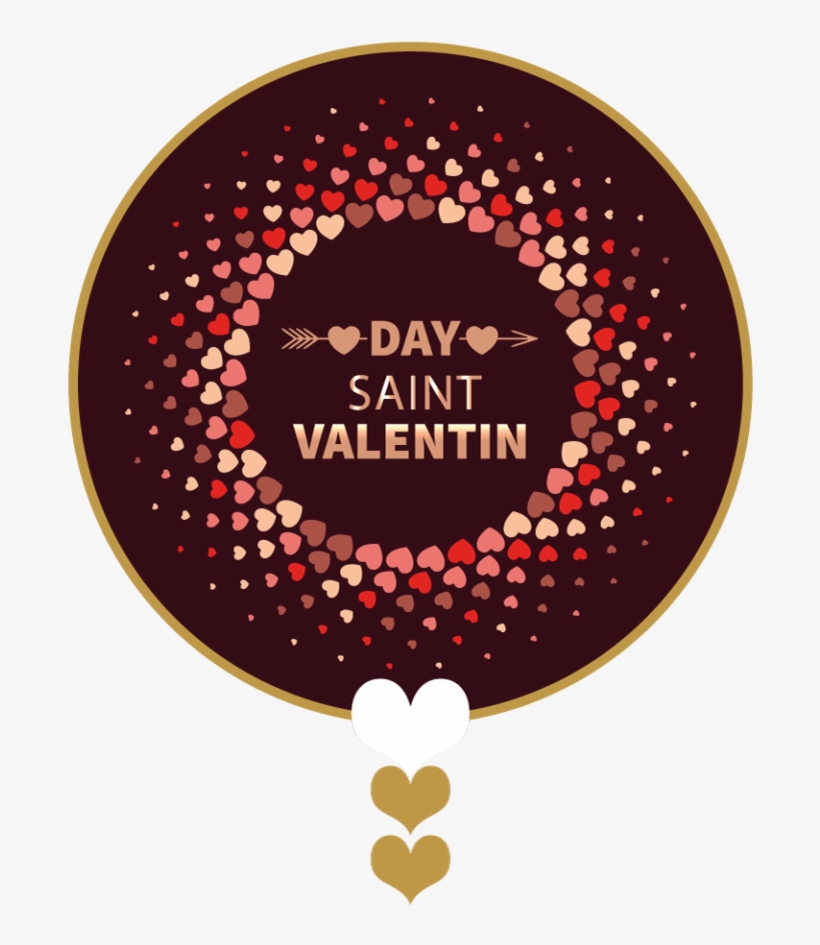 St Valentin Rond - Valentine's Day, transparent png #8150828