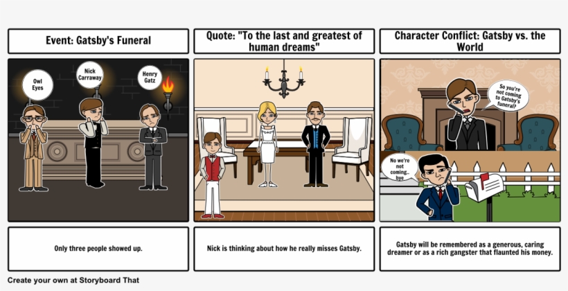 The Great Gatsby Chapter 9 - Great Gatsby Chapter 9 Storyboard, transparent png #8150847