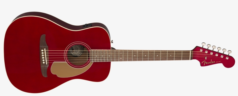 Fender Malibu Player Car 03 - Black Acoustic Guitar, transparent png #8151121