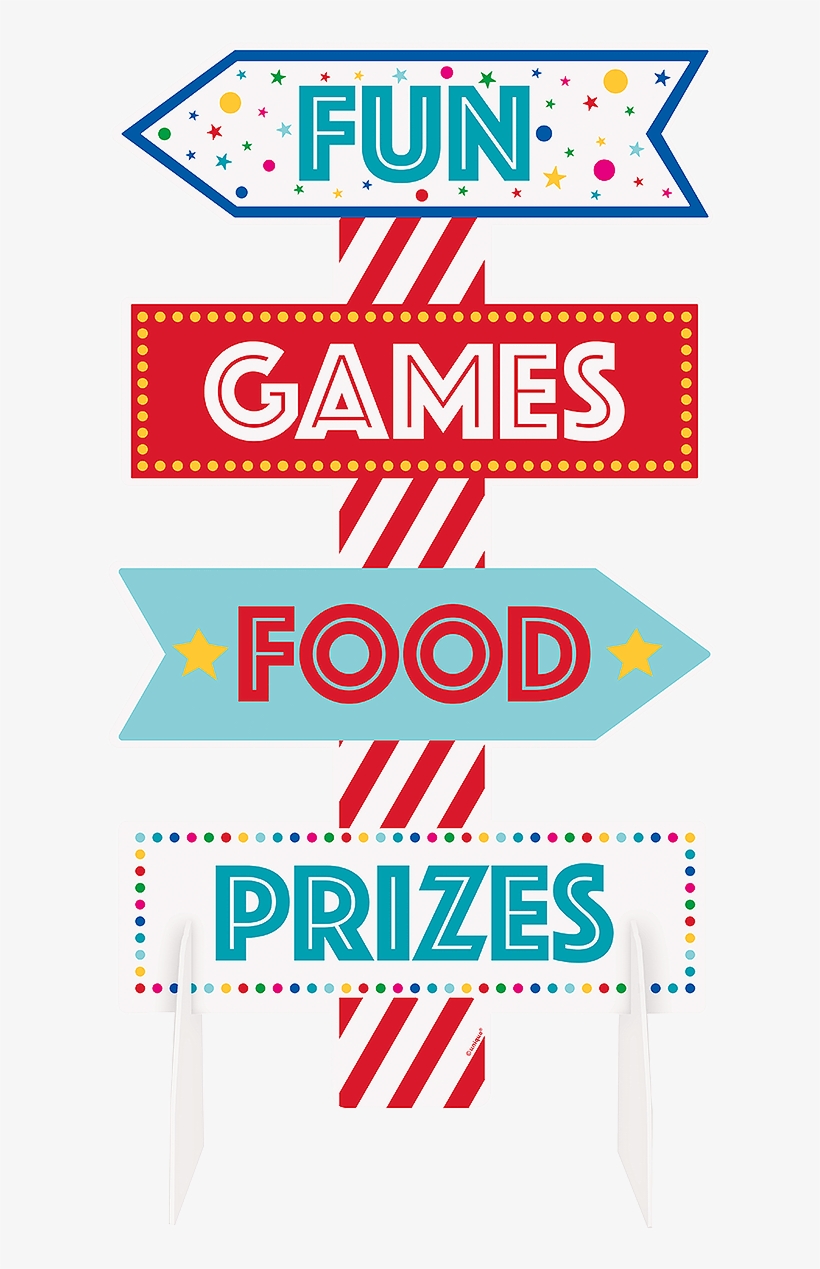 Circus Carnival Sign Centre Piece - Poster, transparent png #8151460